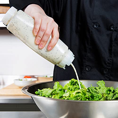 FIFO Innovations FIFO Squeeze Bottle Refillable 16 oz | 2 Green 2 Yellow 2 Blue Tip Small Valve Dispenser for Thin Condiments, Sauces, Batter and Dressing | Self Sealing No Drip No Hassle | Variety Pack ( 6 Pack ) - Image 3