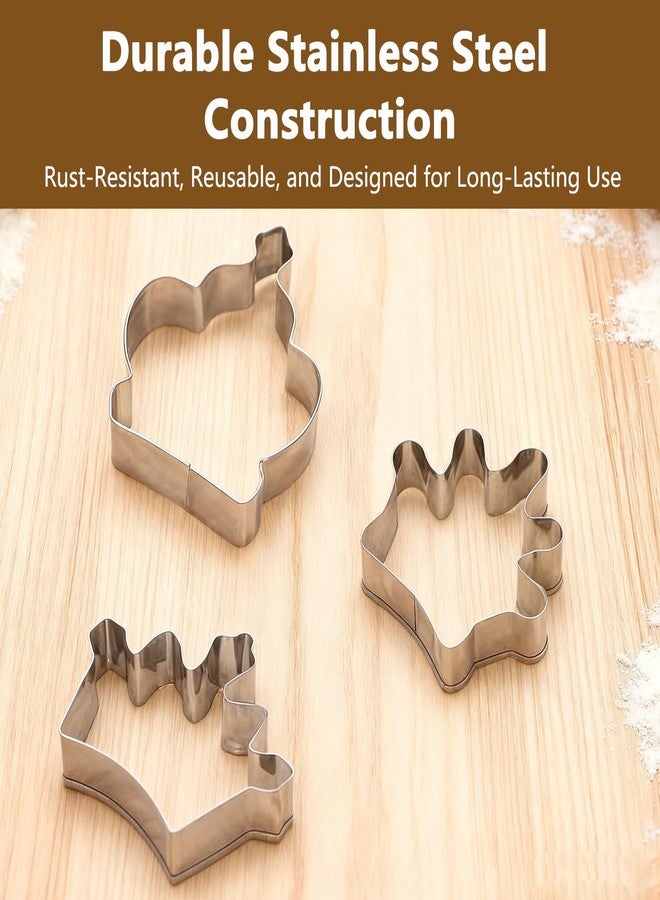 KGCGJVB 3Pcs Crown Cookie Cutter Set for Princess Cakes Stainless Steel Fondant Cutters and Molds for Baking Chocolate Molde for Cute Party Desserts and Crafts - Image 3