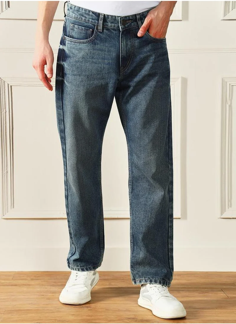 Dennis Lingo Medium Blue Jeans For Men