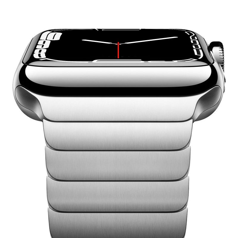 NewWays Link Bracelet for Apple Watch Band 42mm Series11 10 41mm Series 9 Series 8 Series 7 40mm 38mm, iWatch SE Series 11 10 9 8 7 6 5 4 3 2 1 Stainless Steel Link Bands, Silver - Image 1