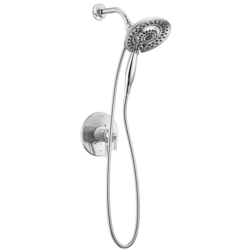 Delta Faucet Saylor 17 Series Chrome Shower Valve Trim Kit with In2ition 2in1 Shower Head with Handheld Spray Shower Faucet Set Shower Head and Handle Set Chrome T17235I Valve Not Included - Image 1