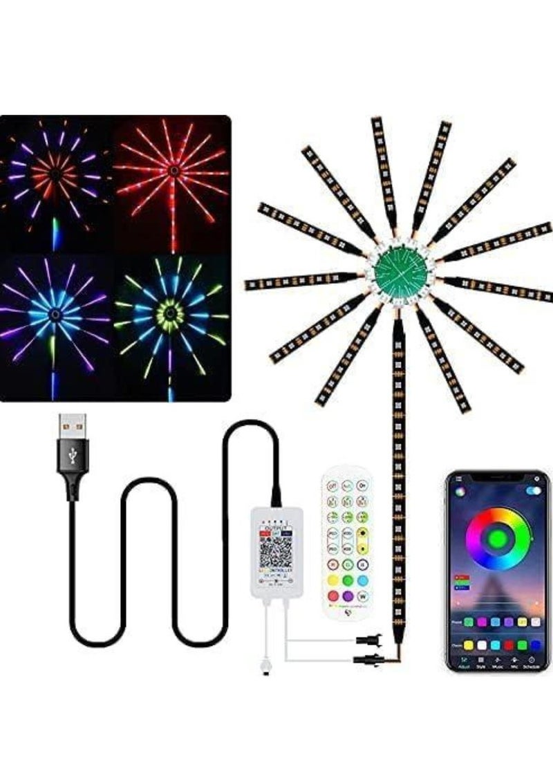 ELTRAZONE NEW LED Strip Lights Dream Color RGB Changing – Music Sound Sync Bluetooth Firework Lights with Remote Control, DC 5V USB LED Strip for Home, Party, Storefront, Window & Holiday Decoration - Image 1
