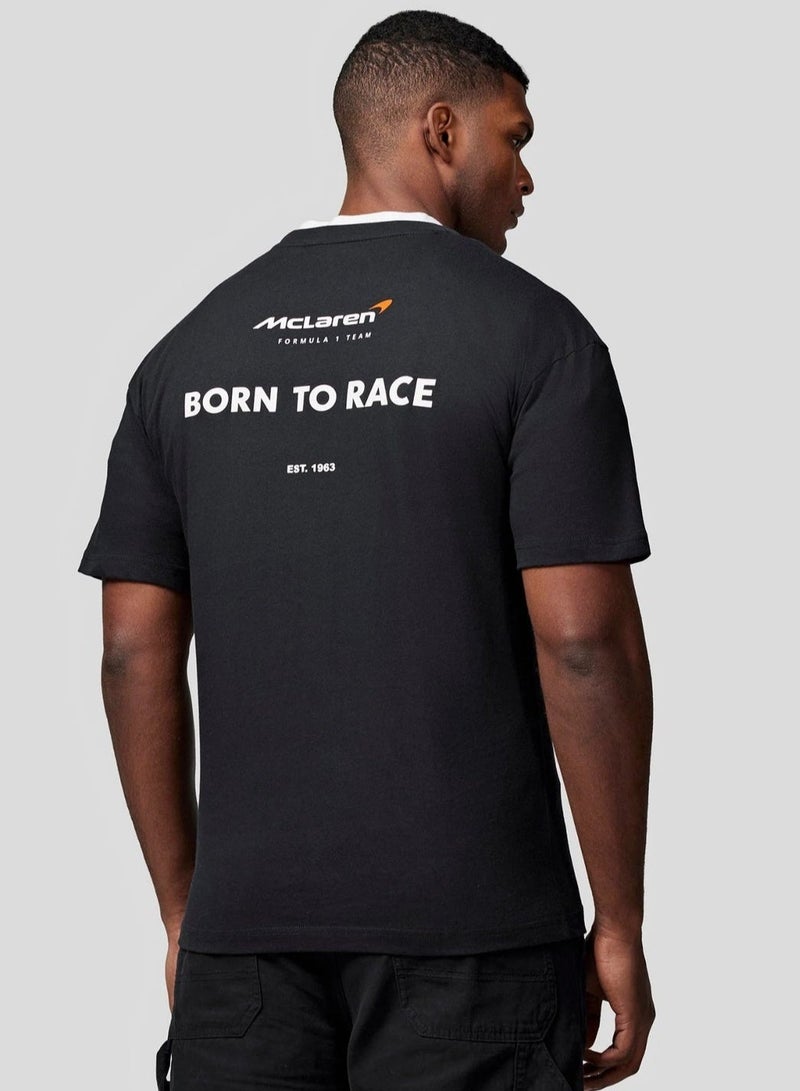مكلارين تيشيرت ماكلارين رجالي بقصة واسعة ورقبة مستديرة 'Born To Race' - Image 4
