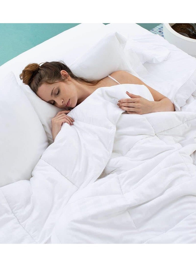 Comfy لحاف مريح لجميع الفصول ناعم أبيض 220 × 240 سم حجم كينغ - Image 2