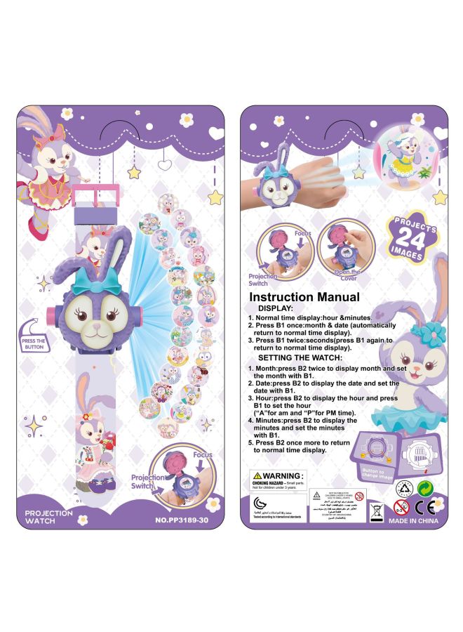 Sanrio 24 Figure Projection Doll Mask With Flip Electronic Watch Kulomi Star Dailu Meruti Gui Dog-Color:[Flagship Quality] Star Dailou - Image 1