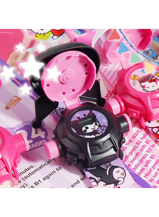 Sanrio 24 Figure Projection Doll Mask With Flip Electronic Watch Kulomi Star Dailu Meruti Gui Dog-Color:[Flagship Quality] Star Dailou - Image 4