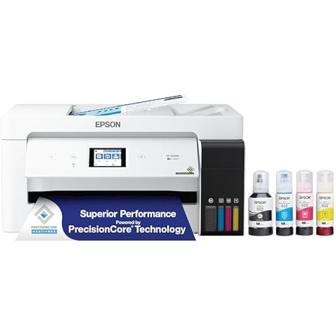 ECOTANK ET-15000 WIRELESS COLOR ALL-IN-ONE SUPERTANK PRINTER WITH SCANNER, COPIER, FAX, ETHERNET AND PRINTING UP TO 13 X 19 INCHES, WHITE - Image 1