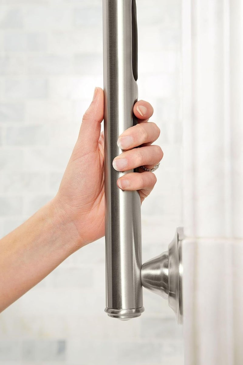 MOEN LR8724D1GBN Home Care 24-Inch Designer Bath Safety Bathroom Grab Bar with Curled Grip, Brushed Nickel - Image 5