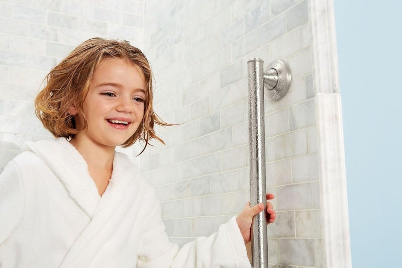 MOEN LR8724D1GBN Home Care 24-Inch Designer Bath Safety Bathroom Grab Bar with Curled Grip, Brushed Nickel - Image 2