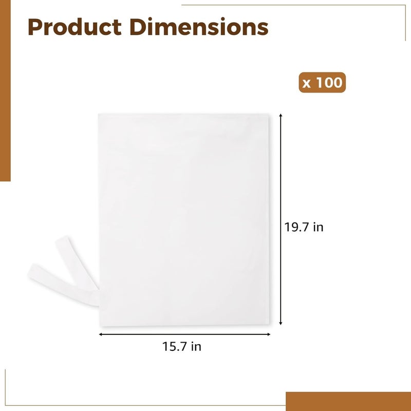 100 Cold Brew Coffee Filter Bags, 19.7 X 15.7 in, Disposable with Drawstring, Fits 3-5 Gallon Buckets, White - Image 5