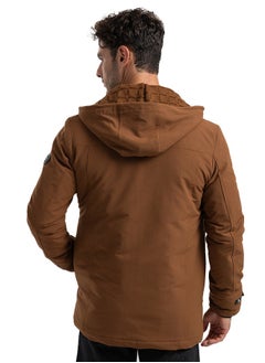 clever Men's Gabardine Jacket - With Collar Water Proof-Havana  - Image 3