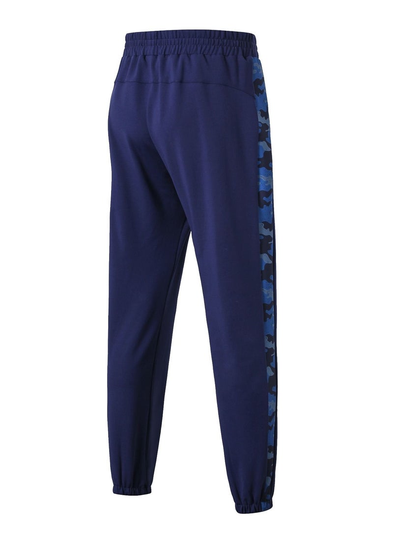 Loquat Men Quick Dry Breathable Elastic Running Trousers Dark Blue  - Image 2