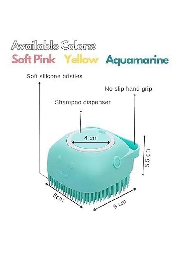 MAKE A WISH Body Scrubber with Soap Dispenser Brush, Silicone Exfoliating Brushes, Soft Body Exfoliator, Bath Loofah for Babies, Kids, Women, Men and Pets (Standard, 2, count) - Image 5