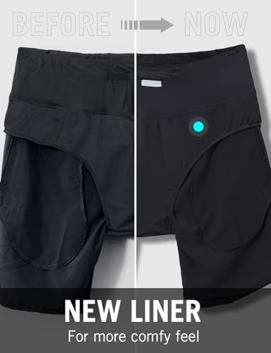 baleaf Womens' 7" Long Running Athletic Shorts Back Zipper Pocket Workout Gym Shorts Quick Dry High Waist with Liner Black Size L - Image 4