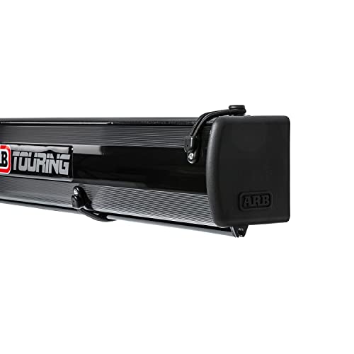 ARB Aluminum Awning, Black Frame, 8.2FT x 8.2FT, Installed with LED Light Strip - Image 4