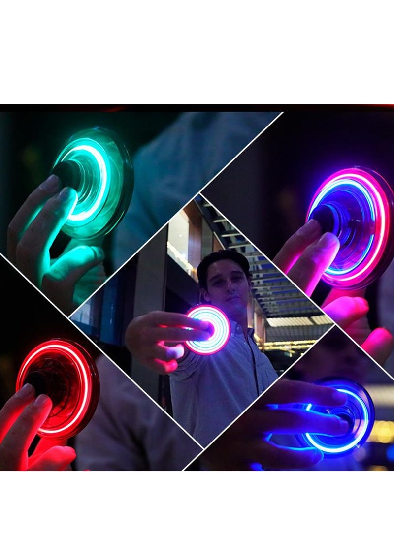 Glowing and rotatable mini fingertip interactive decompression flying top toy  - Image 3