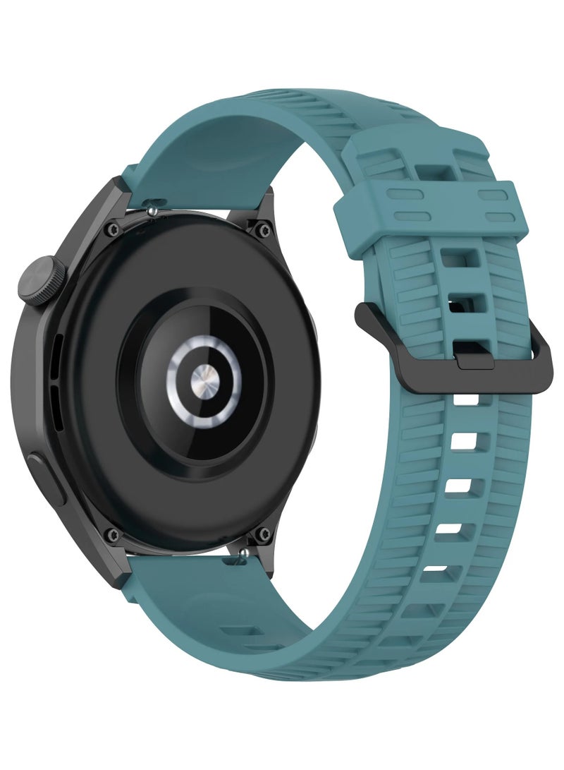 سوار رياضي من السيليكون مقاس 22 مم متوافق مع ساعة سامسونج جالاكسي 3 مقاس 45 مم / ساعة 46 مم / جير إس 3 / ساعة هواوي GT3 مقاس 46 مم / GT2E / GT2 برو / GT2 مقاس 46 مم / أمازفيت جي تي آر 2/3/3 برو / جي تي آر 4 (أخضر زيتي) - Image 1