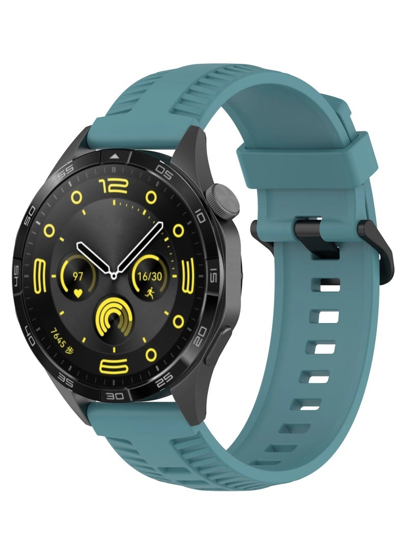 سوار رياضي من السيليكون مقاس 22 مم متوافق مع ساعة سامسونج جالاكسي 3 مقاس 45 مم / ساعة 46 مم / جير إس 3 / ساعة هواوي GT3 مقاس 46 مم / GT2E / GT2 برو / GT2 مقاس 46 مم / أمازفيت جي تي آر 2/3/3 برو / جي تي آر 4 (أخضر زيتي) - Image 3