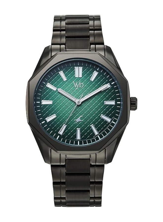 Fastrack Vyb Quest with Quartz Analog Blue Dial Black Zinc Alloy Strap Watch for Men - FV30042NM01W - Image 1