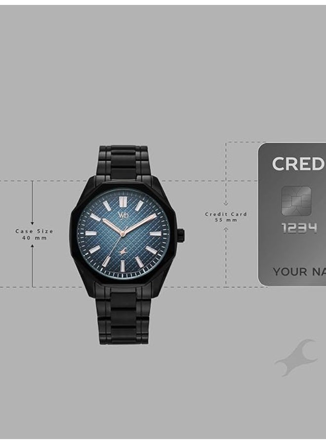Fastrack Vyb Quest with Quartz Analog Blue Dial Black Zinc Alloy Strap Watch for Men - FV30042NM01W - Image 3