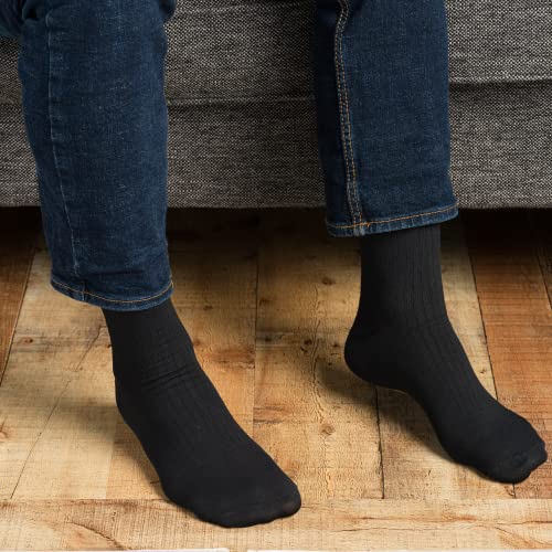 EvoNation Men’S USA made Knee High 20-30 mmHg Graduated Compression Socks – Moderate Pressure Compression Garment, Black, X-Large - Image 4