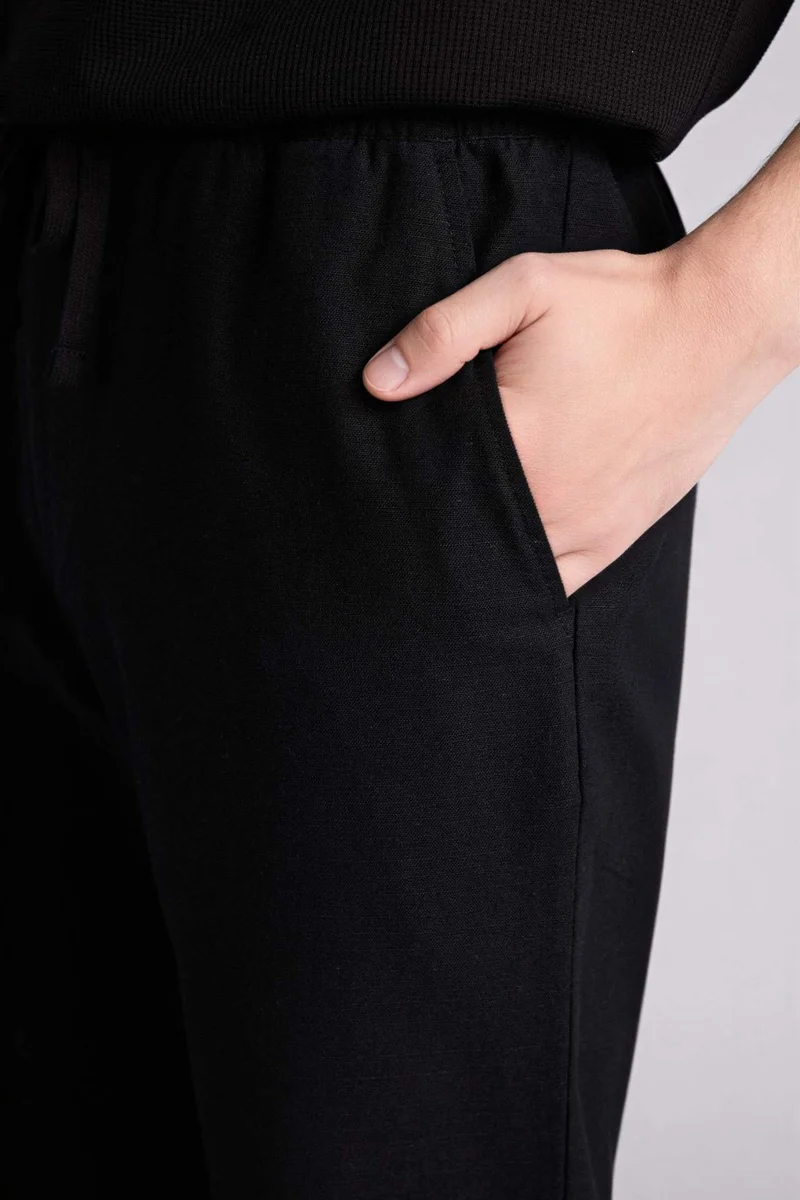 Defacto  Regular Fit Cotton Trousers for Men | Best Price UAE