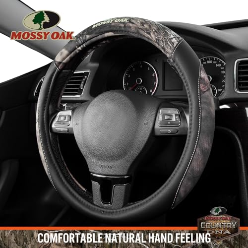 Mossy Oak Camo Steering Wheel Cover - PU Leather and Cotton Twill, Universal Fit 14 1/2 inches to 15 inches - Officially Licensed Product - Image 5