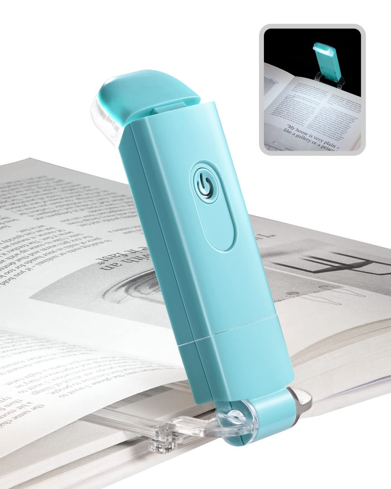 DEWENWILS Book Reading Light with Cilp, LED Clip on Book Light for Reading in Bed, USB Rechargeable Eye Care Book Lamp for Kids, Bookworms,2 Brightness Levels (Black) - Image 1
