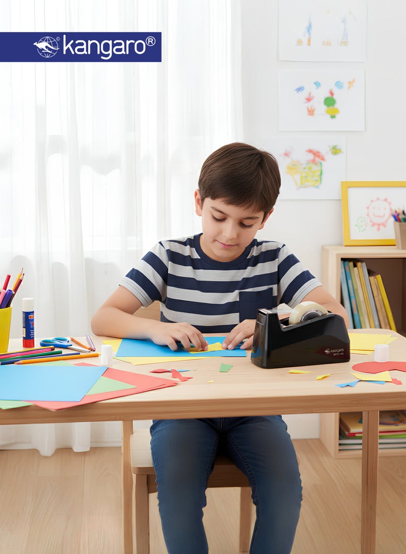 Kangaro Desktop Tape Dispenser with Anti-Skid Base, 18mm Tape Cutter - Image 4