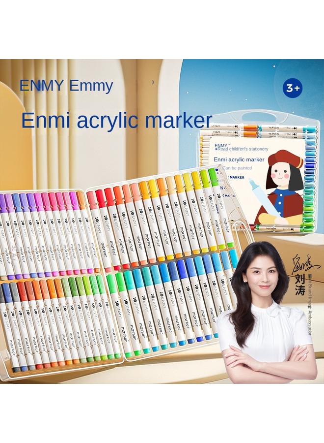 Bluejw Enmi Acrylic Marker Pen For Primary School Children Opaque Kindergarten Special Watercolor Pen Stackable Non-toxic Washable  - Image 3