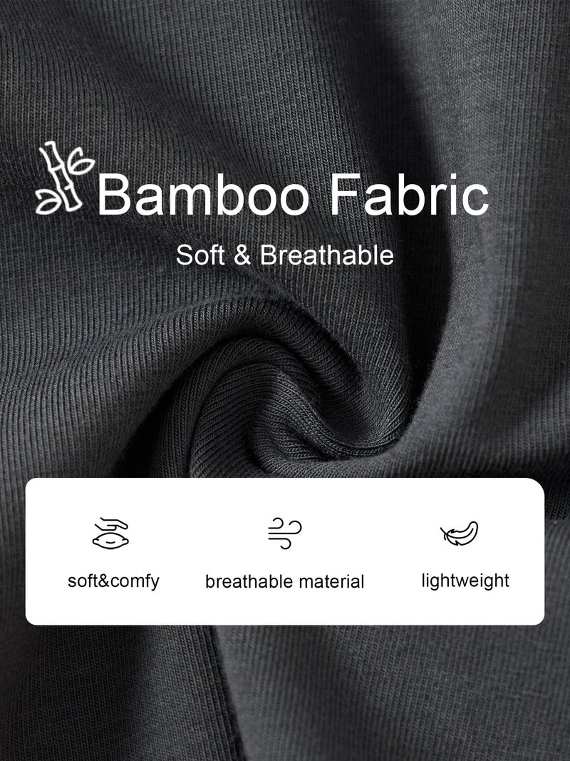 COLORFULLEAF Mens Sleep Shorts Bamboo Rayon Pajama Shorts Men Soft Elastic Waistband Sleeping Bottoms Lounge Pajama Pants 3 Pack(Black&Dark Gray&Navy,XL) - Image 5