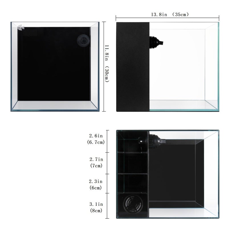 IOAOI Coralland 8-Gallon Saltwater Aquarium - Ultra Clear Low Iron Glass, 45Â° Angled Joint Design, Crystal Clear Viewing, Perfect for Marine Fish & Reef Tanks & Freshwater - Image 5
