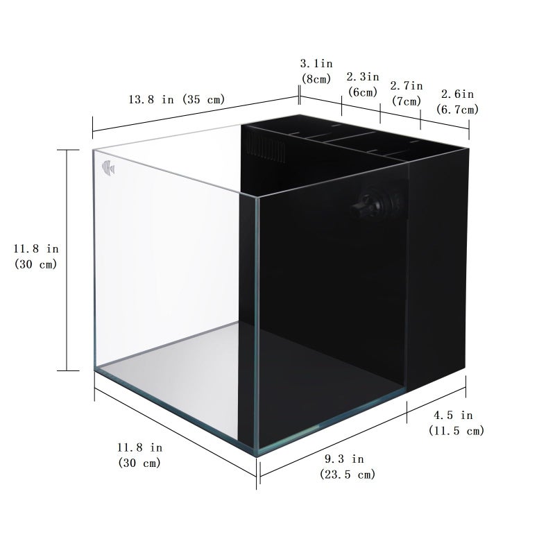 IOAOI Coralland 8-Gallon Saltwater Aquarium - Ultra Clear Low Iron Glass, 45Â° Angled Joint Design, Crystal Clear Viewing, Perfect for Marine Fish & Reef Tanks & Freshwater - Image 4