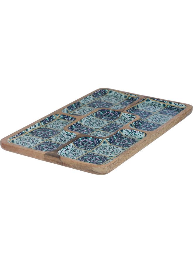 Alsaif Wooden Serving Plate 15 X 9 X 0.6 Cm Rectangular Multi Colored - Image 2