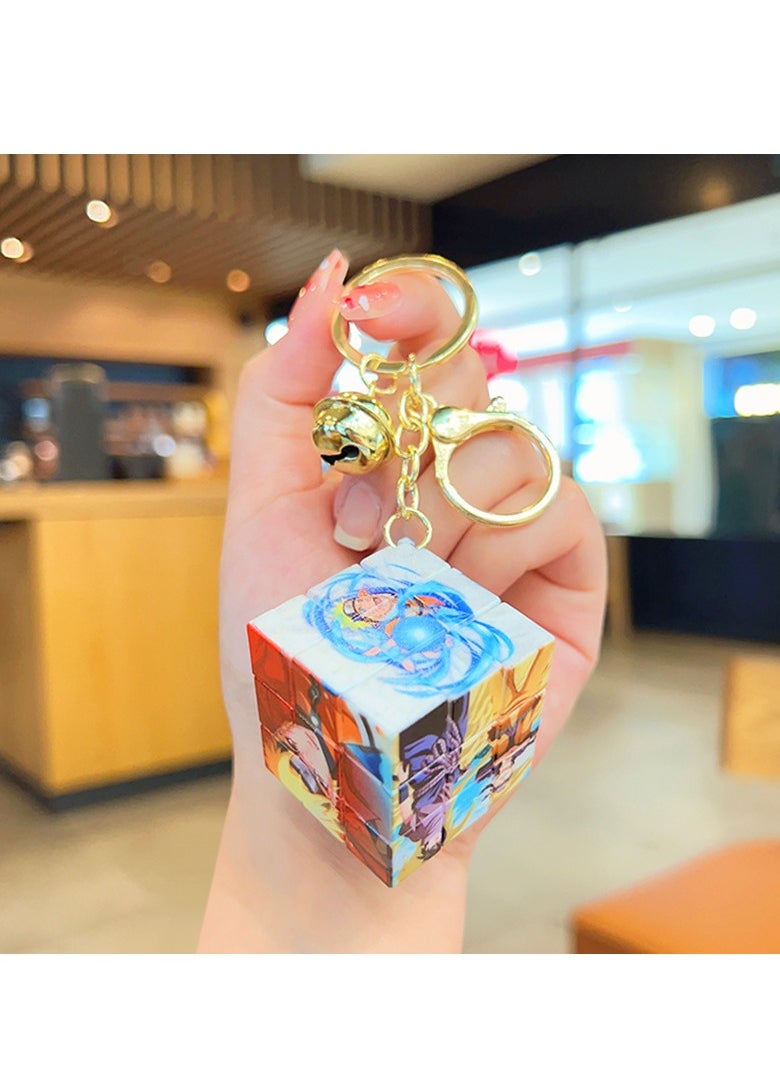 Ninja Naruto Theme Rubik's Cube Keychain