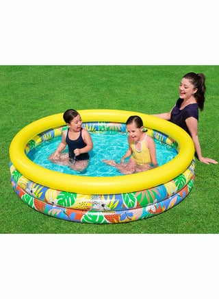 Bestway, φ66" x H15"/Φ1. x H38cm Floral Paradise Play Pool Inflatable Outdoor Water Play Toy for Kids and Families, Durable Premium Quality Material, Easy Inflate and Deflate Design, Pool Beach Garden Summer Fun Activity, 68m - view 3