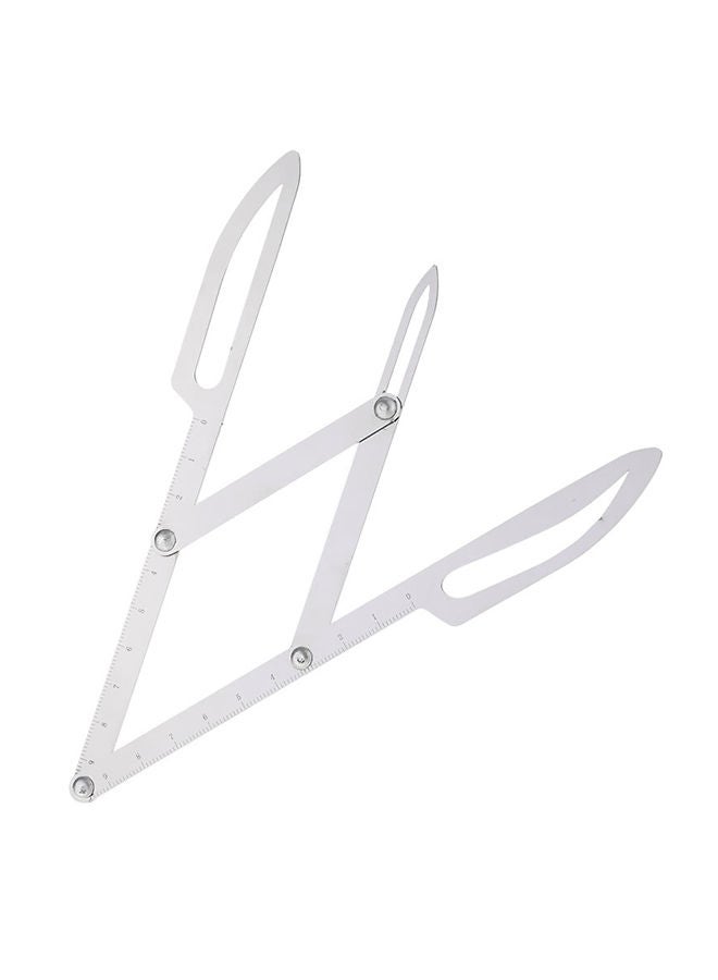 NIBEMINENT Eyebrow Positioning Measurement Ruler Silver - Image 3
