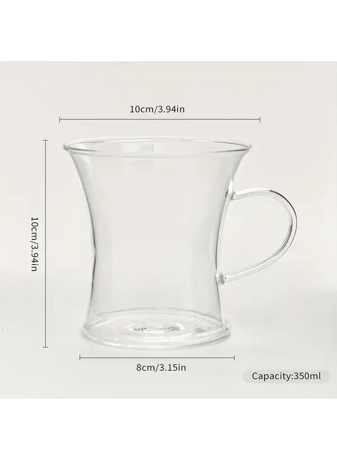 Large Diameter Insulated Glass Mug with Handle 350ml Reusable for Home Office - Image 3