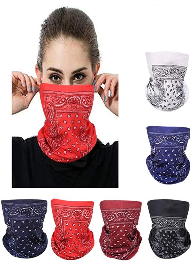 xinyun Bandanas Mask Outdoor Seamless Neck Gaiter Paisley Magic Headband Scarf Face Cover for Dust Wind High Elastic Multi Headwear with UV Resistance for Cycling Yoga Hiking Fishing Pack of 6 - Image 1