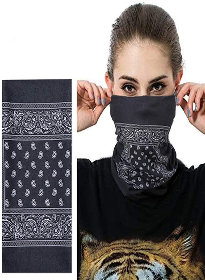 xinyun Bandanas Mask Outdoor Seamless Neck Gaiter Paisley Magic Headband Scarf Face Cover for Dust Wind High Elastic Multi Headwear with UV Resistance for Cycling Yoga Hiking Fishing Pack of 6 - Image 3