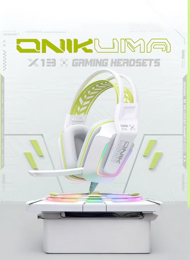 onikuma Onikuma X13 Gaming Headset Wired White - Image 2