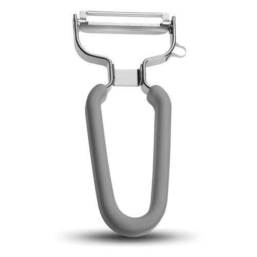 Lurch Germany Julienne Vegetable Y Peeler 51 x 23 Inches  13 cm x 6 cm  Stainless Steel Cutter  Slicer for Carrot Potato  Apple  Veggie Zoodles Maker  Nonslip Comfortable Handle  Black