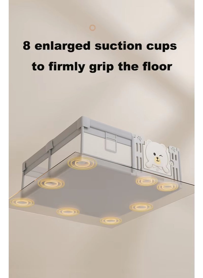 والالا سياج للأطفال، سياج أرضي، سياج منزلي للأطفال الصغار، حظيرة لعب مقاومة للسقوط، ساحة لعب كبيرة جدًا للأطفال مع بوابة، مع 60 كرة بحرية، حلقة بمقبضين، حقيبة تخزين، 150 × 180 سم - Image 4