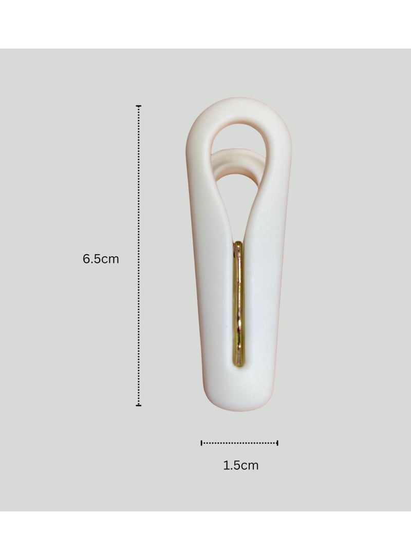 أورتوك مشابك تجفيف الملابس 6 قطع مشابك قوية لتجفيف الملابس، مشابك تجفيف بلاستيكية مقاومة للرياح، مشابك تجفيف بلاستيكية مقاومة للرياح، مشابك منزلية مقاومة للرياح غير قابلة للانزلاق ومطاطية ناعمة، دبابيس تعليق الملابس في الأماكن الخارجية الداخلية والخارجية - Image 2