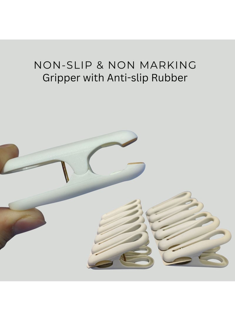 أورتوك مشابك تجفيف الملابس 6 قطع مشابك قوية لتجفيف الملابس، مشابك تجفيف بلاستيكية مقاومة للرياح، مشابك تجفيف بلاستيكية مقاومة للرياح، مشابك منزلية مقاومة للرياح غير قابلة للانزلاق ومطاطية ناعمة، دبابيس تعليق الملابس في الأماكن الخارجية الداخلية والخارجية - Image 3