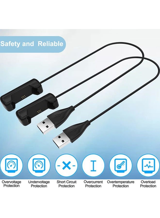 EXMRAT Compatible with Fitbit Flex 2 Charger Cable (2Pack, 30cm/1ft), USB Charger Charging Cable for Fitbit Flex 2 (Black, 2Pack) - Image 2
