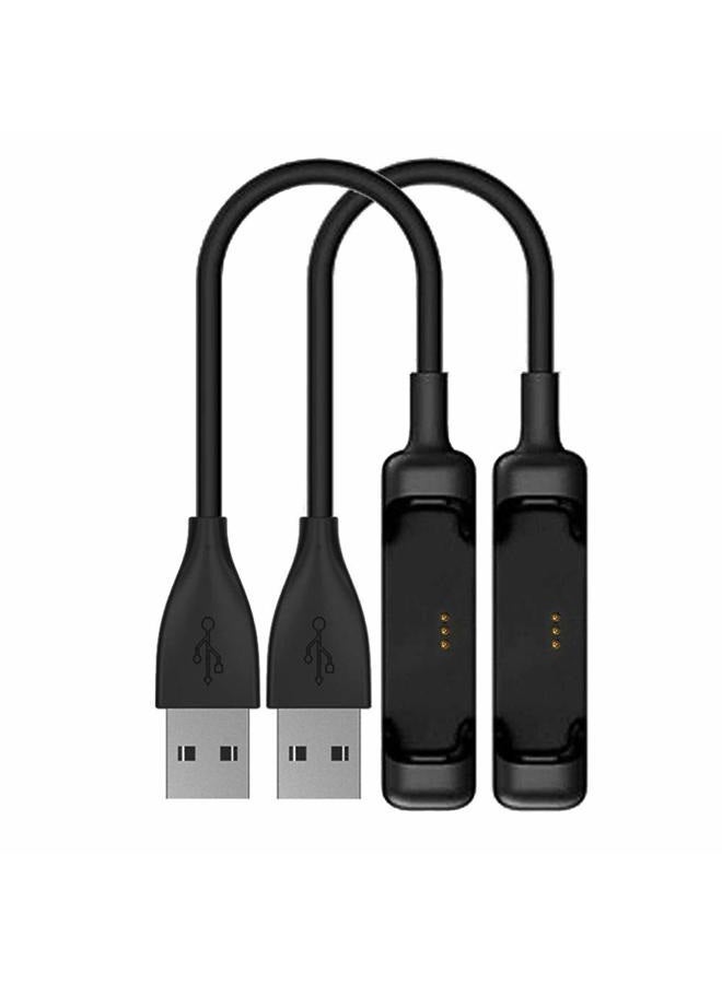 EXMRAT Compatible with Fitbit Flex 2 Charger Cable (2Pack, 30cm/1ft), USB Charger Charging Cable for Fitbit Flex 2 (Black, 2Pack) - Image 1