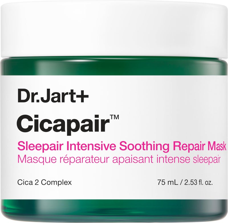 قناع الوجه الليلي المكثف من DrJart Cicapair Sleepair مع مستخلصات سنتيلا أسياتيكا لإصلاح حاجز البشرة 253 أونصة سائلة