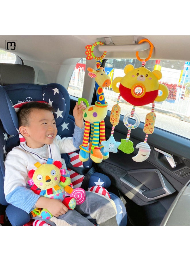 Generic - Linguan Baby Cradle Soothing Pendant Baby Car Seat Bed Bell Tracking Stroller Toy-year-old-Color:Golden Monkey [teether] - Image 1