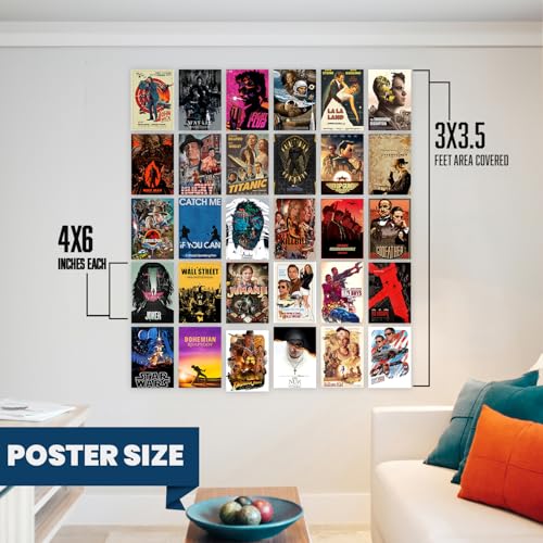 Wallgasm Hollywood Movie Posters - Set of 30, 4x6 Inches Posters | Poster Set For Room, Wall Art for Bedroom, Gym, Office - Image 5